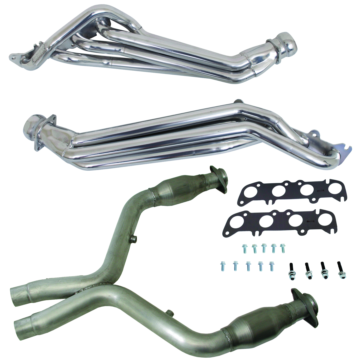 BBK Performance Parts 16333 11-14 MUSTANG GT 1-3/4 LONG TUBE HEADERS PLUS SHORT MID PIPE (SILVER CERAMIC)